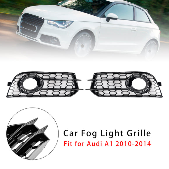 Audi A1 8X 2010-2014 Luz de Nevoeiro Grill Amortecedor Dianteiro Favo de Mel Preto Tampa Inferior Grill 8X0807681A 8X0807682A