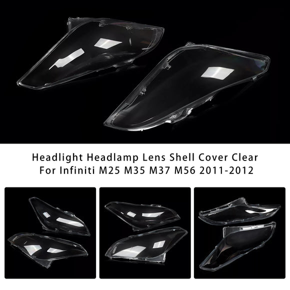 Cubierta transparente para lente de faro delantero, para Infiniti M25 M35 M37 M56 2011-2012