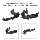 Headlight Mount Support Retainer Plate Bracket Kit For AUDI Q5 2009-2012-6
