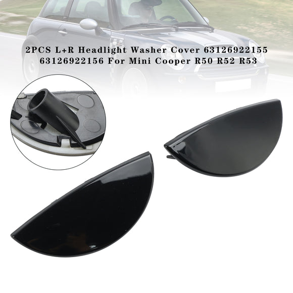 2PCS L+R Headlight Washer Cover 63126922155 63126922156 For Mini Cooper R50 R52 2001-2006