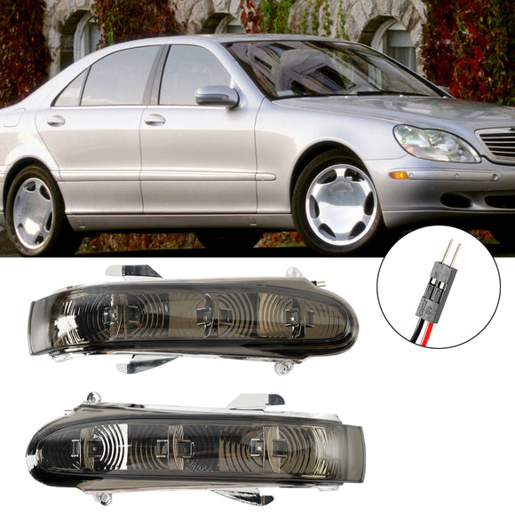 Pari sivupeilin LED-suuntavilkkua Benz S:lle W220 CL W215 1999-2003 Harmaa