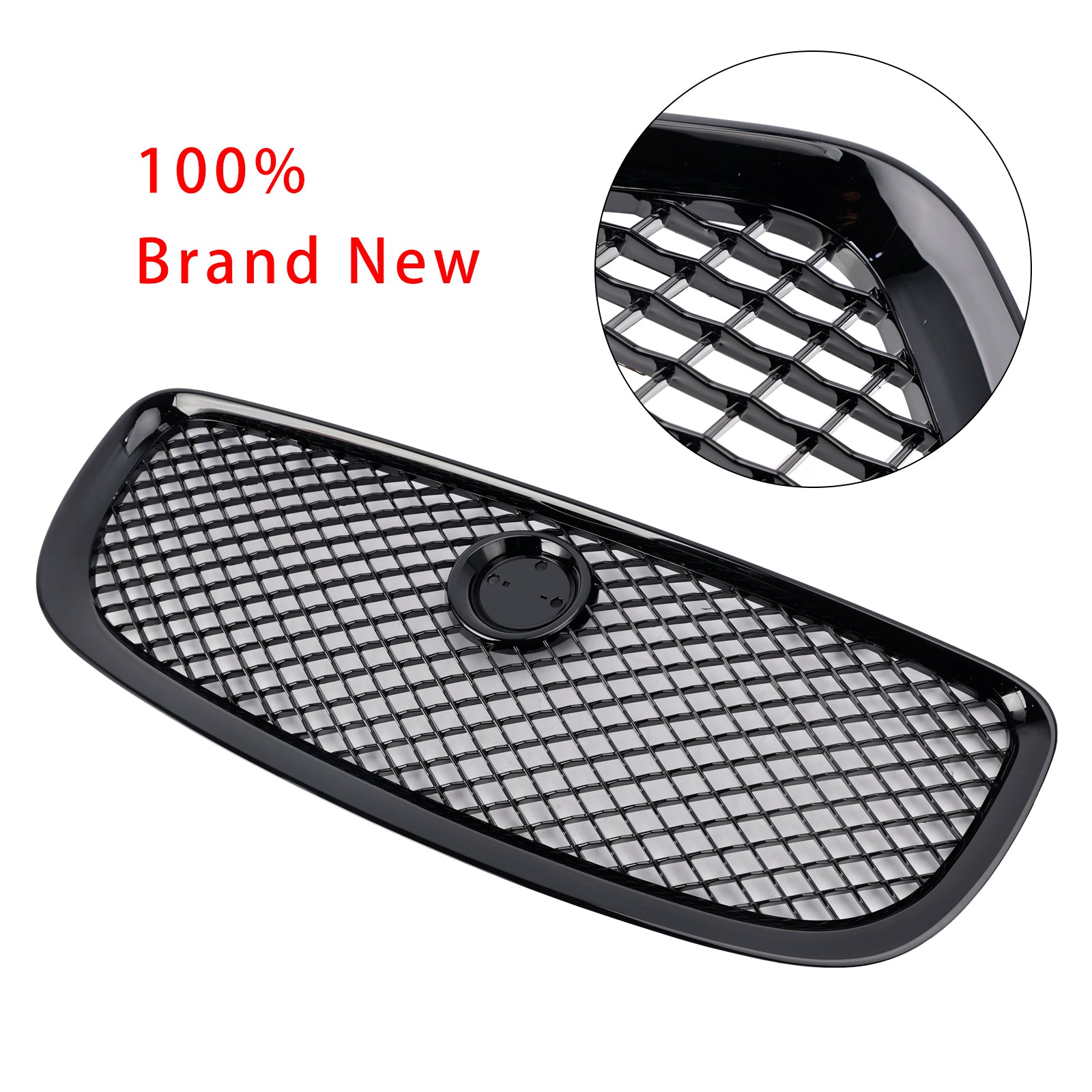 Jaguar XJ Front Bumper Grill 2010 2011 2012 2013 2014 2015 Air Intake Radiator Mesh Chrome / Black Grille