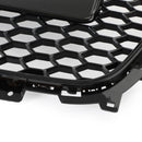 2012-2016 Audi A4/A4 Sline/S4 B8.5 Calandre avant noire en nid d'abeille de style RS avec emblème en anneau argenté-6