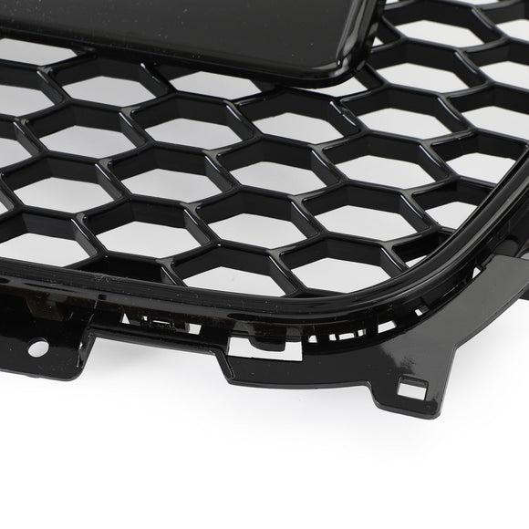 2012-2016 Audi A4/A4 Sline/S4 B8.5 Calandre avant noire en nid d'abeille de style RS avec emblème en anneau argenté