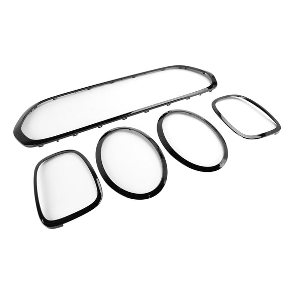 2014-2021 Mini F55 F56 F57 Cooper S/Cooper SD borde de parrilla negro + borde de faro + borde de luz trasera