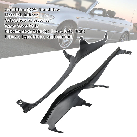 L+R paar bovenste koplampafdekstripset voor BMW 3 E46 COUPE CABRIO LCI