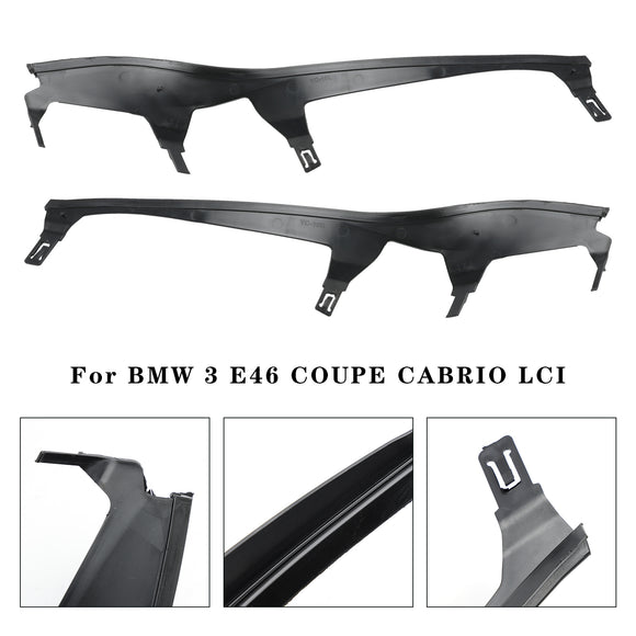 L+R paar bovenste koplampafdekstripset voor BMW 3 E46 COUPE CABRIO LCI
