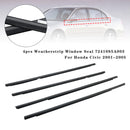 4pcs Weatherstrip Window Seal 72410S5A003 For Honda Civic 2001-2005-3