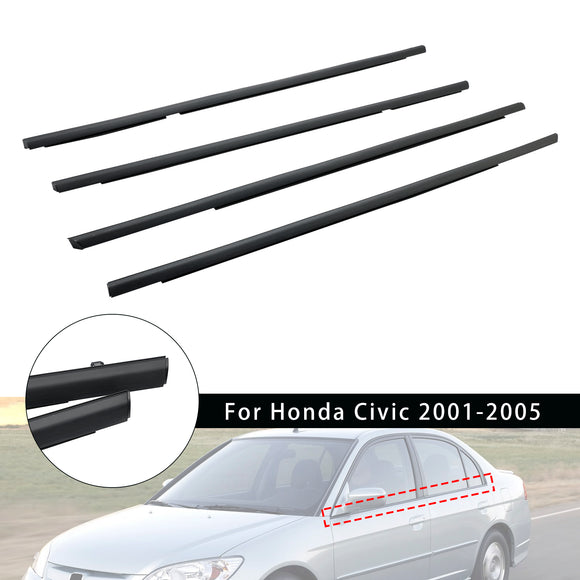 4pcs Weatherstrip Window Seal 72410S5A003 For Honda Civic 2001-2005