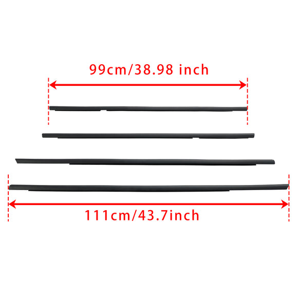 4pcs Weatherstrip Window Seal 72410S5A003 For Honda Civic 2001-2005