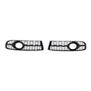 2005-2008 audi a4 s-line/s4 b7 favo de mel grade de luz de nevoeiro amortecedor dianteiro inferior grill preto capa 8e0807681f 8e0807682f-1