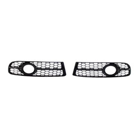 2005-2008 audi a4 s-line/s4 b7 favo de mel grade de luz de nevoeiro amortecedor dianteiro inferior grill capa preta 8e0807681f 8e0807682f