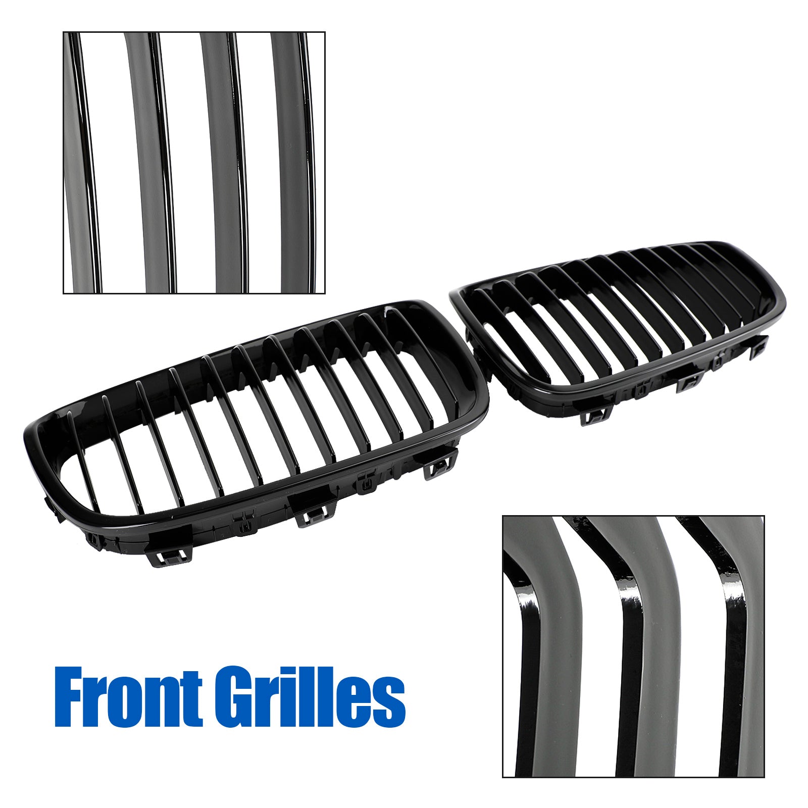 BMW 2012-2014 1-Series F20 F21 3-Door Pre-facelift 2PCS Front Bumper Kidney Grill