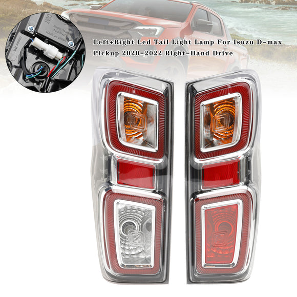 Lámpara de luz trasera LED L+R para camioneta Isuzu D-max 2020-2022 RHD