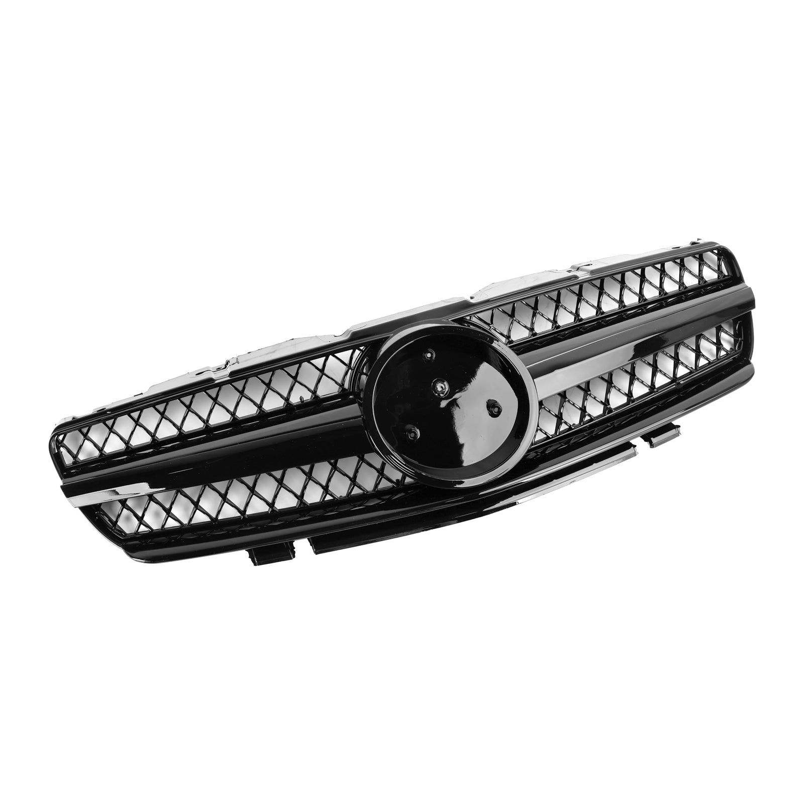 Mercedes Benz 2002-2006 R230 SL Class SL350/500/600/SL55/65 1 Fin Star Grill black Chrome Grille