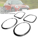4PCS Headlight TailLight Trim Surround Bezel Ring Set For MINI F55 F56 F57-4