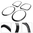 4PCS Headlight TailLight Trim Surround Bezel Ring Set For MINI F55 F56 F57-5