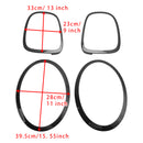 4PCS Headlight TailLight Trim Surround Bezel Ring Set For MINI F55 F56 F57-2