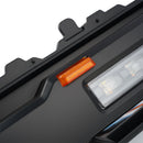 Griglia nera della griglia del paraurti anteriore Toyota Tacoma 2024-2026 con barra luminosa<lAMP>Luce LED-6