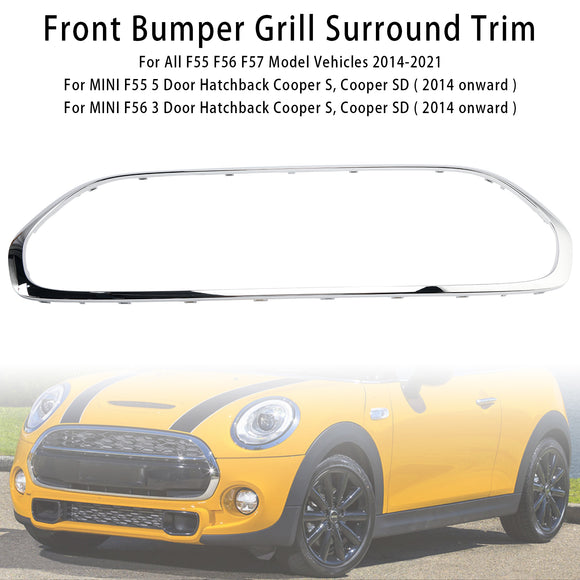 Griglia anteriore Griglia Surround 51137449207 Fit Mini Cooper F55 F56 F57 2014-2021