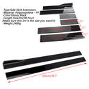 Paar Seitenschwellerverlängerungen, Splitter, glänzend schwarz, für BMW VW Golf MK5 MK6 MK7 CC Ford Mustang Focus RS ST-2