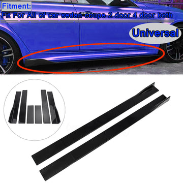 Pair of Side Skirts Extensions Splitters Glossy Black For BMW VW Golf MK5 MK6 MK7 CC Ford Mustang Focus RS ST