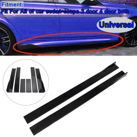 Paar Seitenschwellerverlängerungen, Splitter, glänzend schwarz, für BMW VW Golf MK5 MK6 MK7 CC Ford Mustang Focus RS ST
