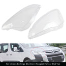 Linke + rechte Scheinwerferlinsenabdeckung für Citroen Berlingo Mk2 Van 3 Peugeot Partner Mk2 Van-5