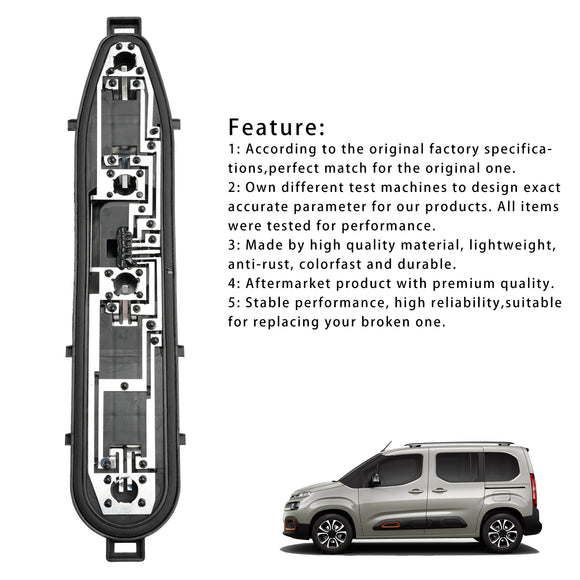 Auton takavalon piirilevy 9677205180 Berlingo Mk2:lle