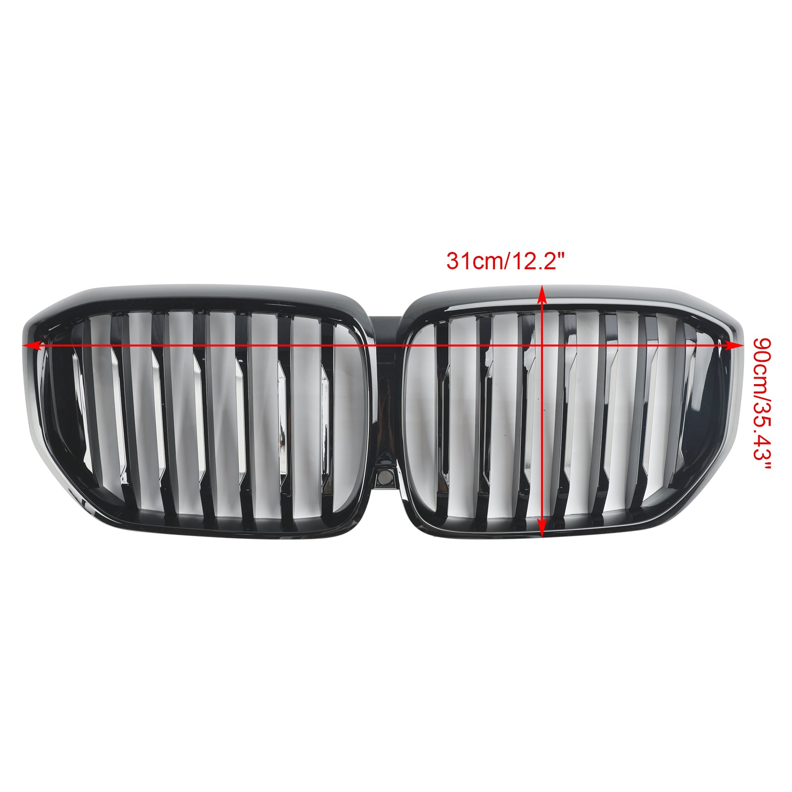 Grille de pare-chocs avant BMW G05 LCI X5 2024+ xDrive40i/xDrive45e/xDrive30d/xDrive50e/M60i Grille noire brillante - 0