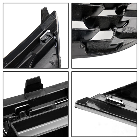 Vauxhall Astra K (Pre Facelift MK7) 2015-2019 Parrilla de parachoques delantero cromada negra genérica