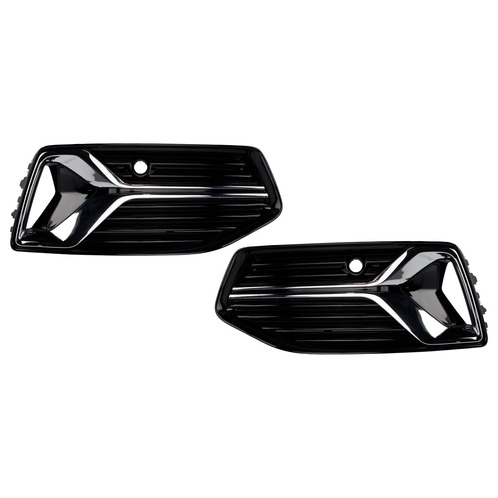 2PCS Front Bumper Fog Light Cover Grille Grill Fit Audi A6 C8 2018-2024 Standard