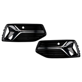 Couverture de phare antibrouillard pour pare-choc avant, 2 pièces, calandre adaptée à Audi A6 C8 2018 – 2024 Standard