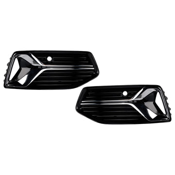 2 PCS Amortecedor Dianteiro Luz de Nevoeiro Tampa Grade Grill Fit Audi A6 C8 2018-2024 Padrão