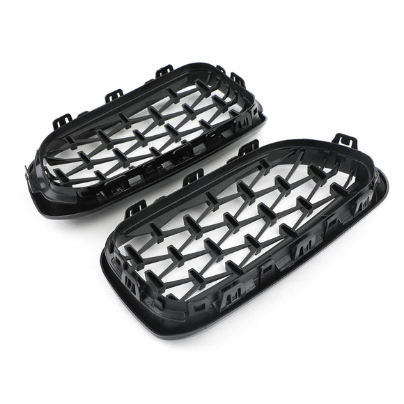 2015-2017 BMW Serie 1 F20/F21 116d/118d/120d/118i/125i Parrilla frontal tipo riñón Meteor Black Grille