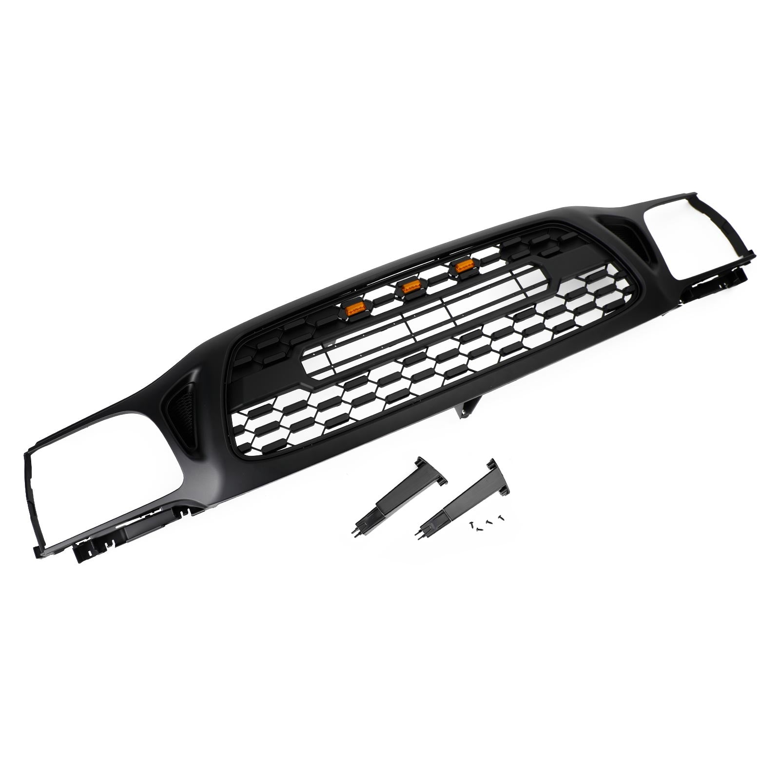 Reemplazo de rejilla de parachoques delantero en forma de panal con luz LED para Toyota Tacoma 2001-2004, color negro