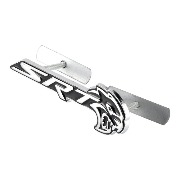 Emblema da grade dianteira SRT Hellcat para carregador Challenger SRT emblema cromado preto/vermelho cromado/vermelho preto