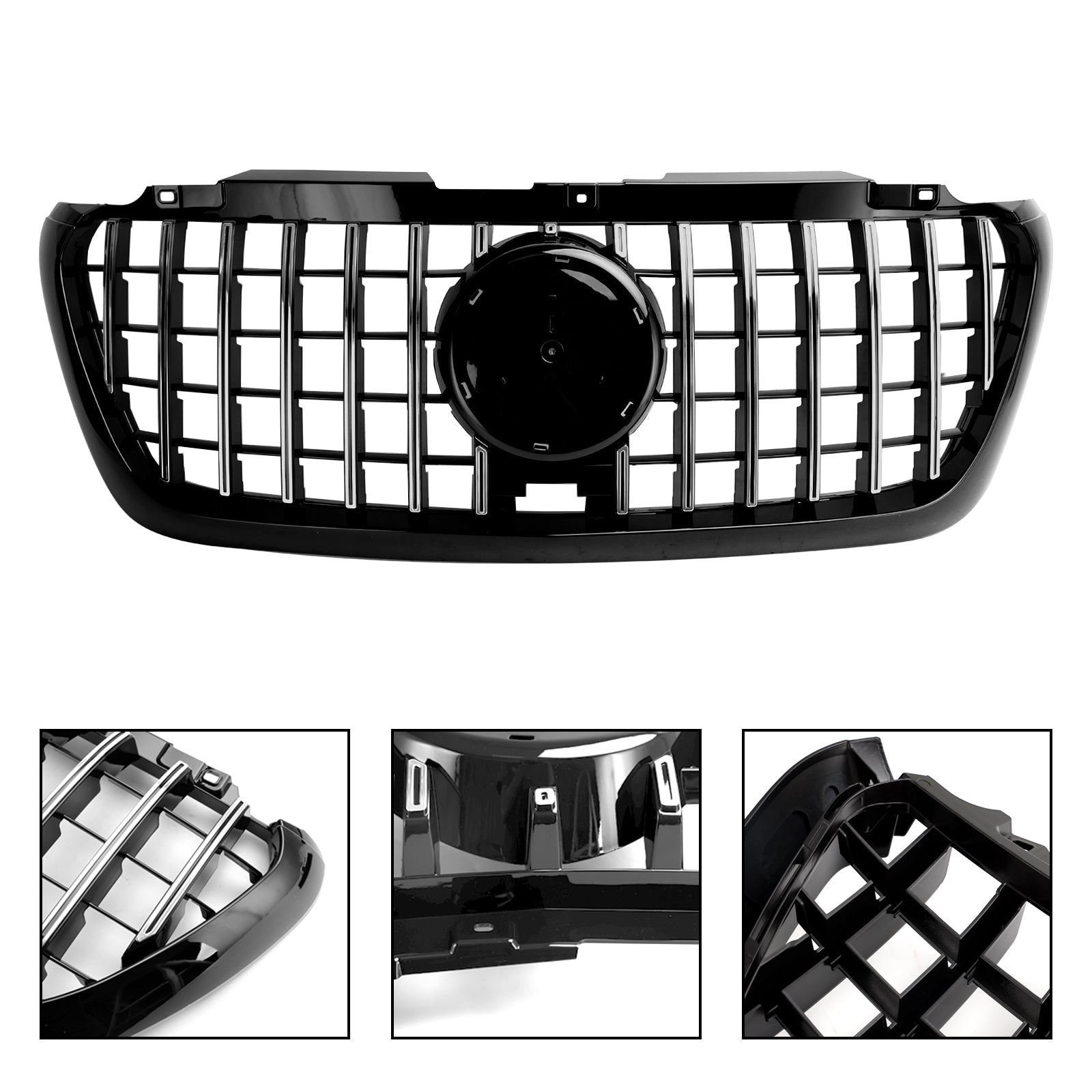 Grille de pare-chocs avant de style AMG Mercedes Benz Sprinter W907 W910 1500 2500 3500 2018.2-2023 Grille noire