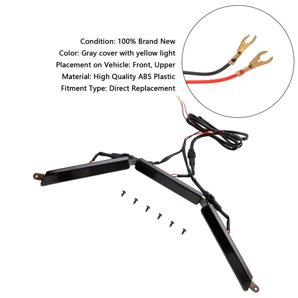 Grade do para-choque dianteiro com luz led amarela para Ford Ranger 2015-2023 T7 T8