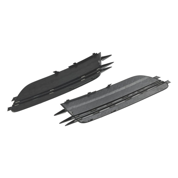 Audi 2012-2015 A6 C7 2PCS Front Fog Light Cover Bezel Black Grille