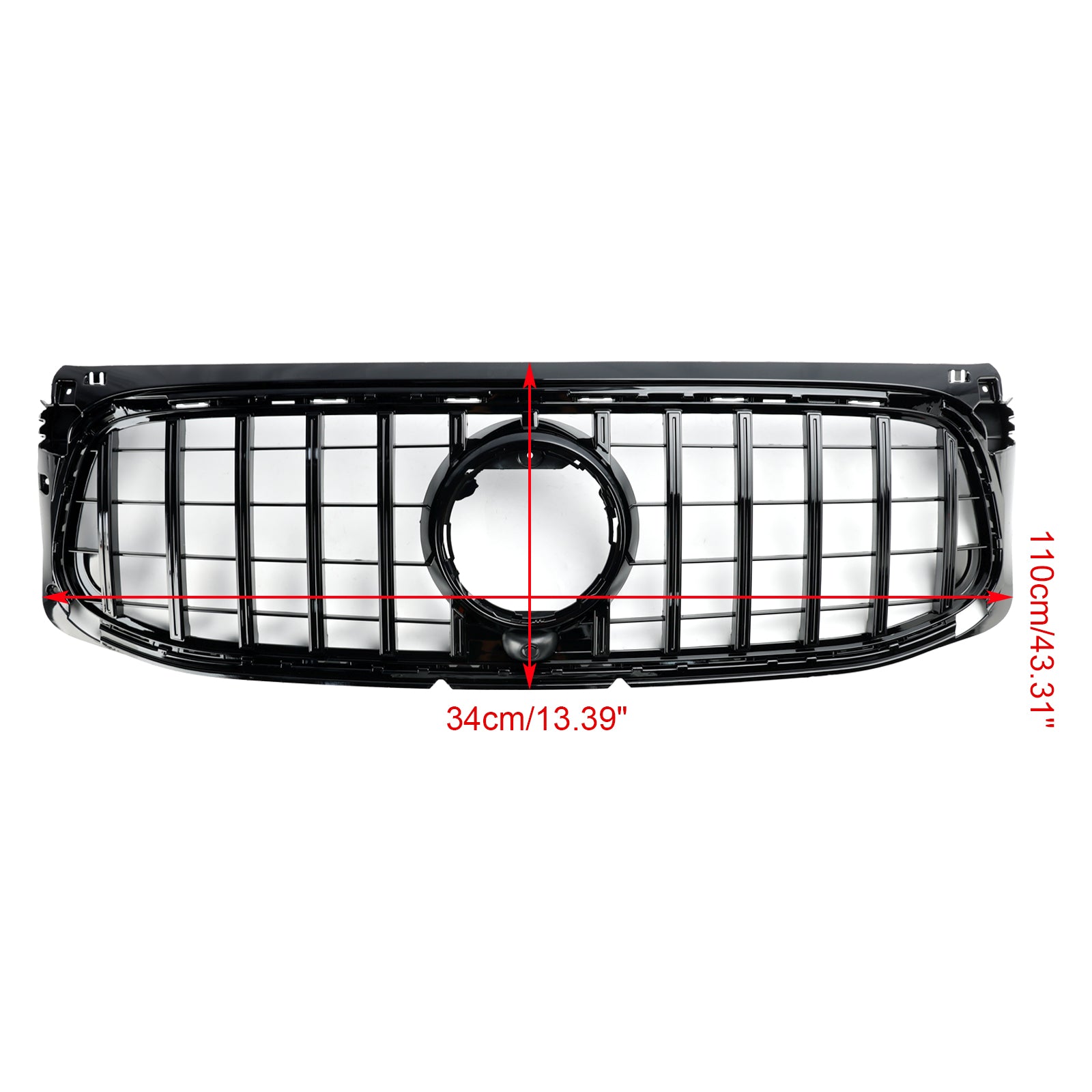 Grille de pare-chocs avant Mercedes Benz Classe GLB X247 AMG-Line 2020-2023 Grille noire brillante