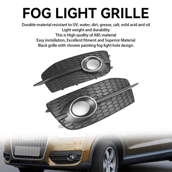 2012-2014 Audi Q3 S-Line Fog Light Grille 2PCS Front Bumper Lower Cover Grill 8U0807681DSP9 8U0807681D