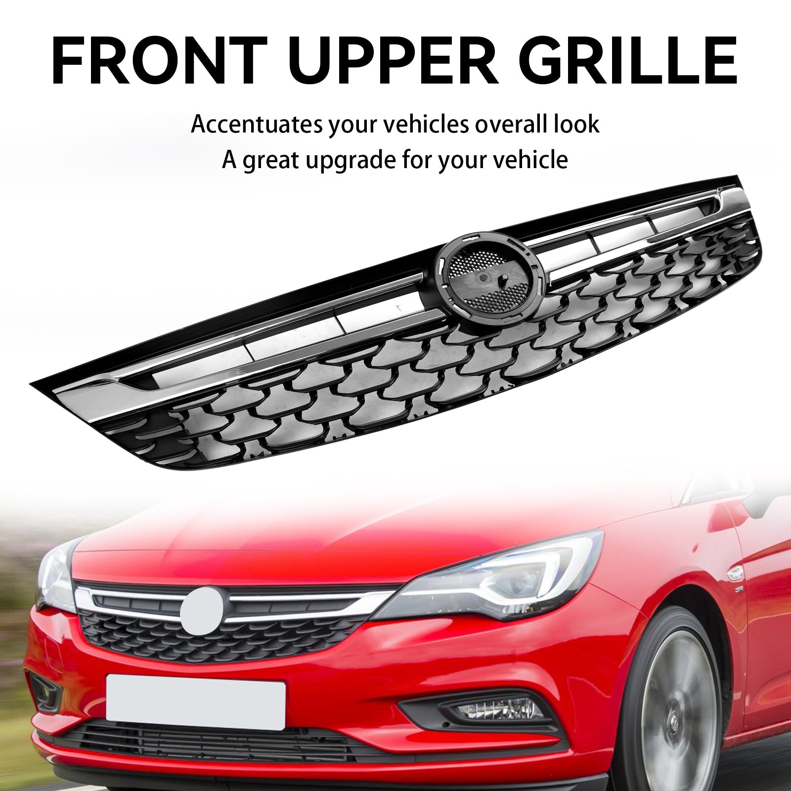 Opel Black Chrome Front Bumper Grill Grille