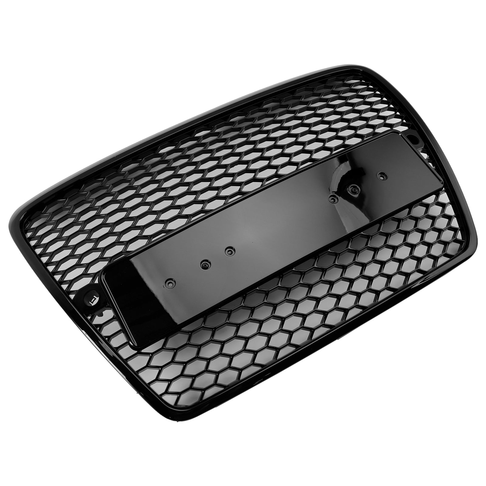 Rejilla de parachoques delantera en forma de panal de abeja negra compatible con Audi A6 C6 2004-2008 antes del rediseño