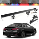 Universal Sedan Adjustable Aluminum Rear Trunk Wing Racing Spoiler W/ LED Light-10