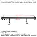 Universal Sedan Adjustable Aluminum Rear Trunk Wing Racing Spoiler W/ LED Light-11