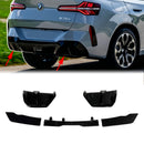 2025-2026 BMW X3 G45 M-Sport Gloss Black Rear Bumper Diffuser Lip-1