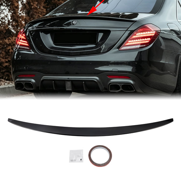 Mercedes-Benz S-Klasse (2014–2020) W222 Heckspoiler in glänzendem Schwarz