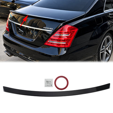 2005-2013 Mercedes Benz S Class W221 Sedan Gloss Black Rear Boot Spoiler