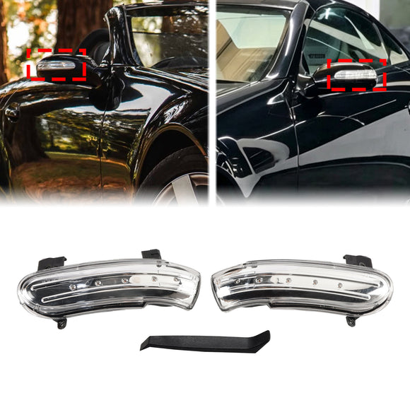 2001-2008 Mercedes Classe SLK R171 Classe SL R230 Clignotant de rétroviseur latéral séquentiel LED clair A1718200421 A1718200321